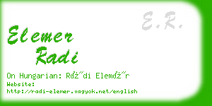 elemer radi business card